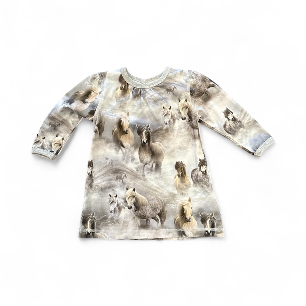Horse Print Long Sleeve Dress